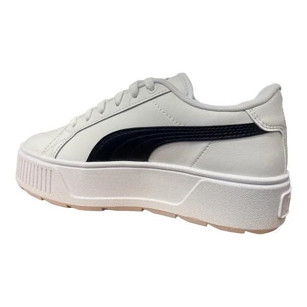 Puma scarpa sneakers con zeppa da donna Karmen L 384615 02 bianco nero