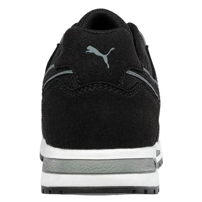 Puma Women's 643195 Frontside Black Grey Low Composite Safety Toe Metal Free Work Shoes