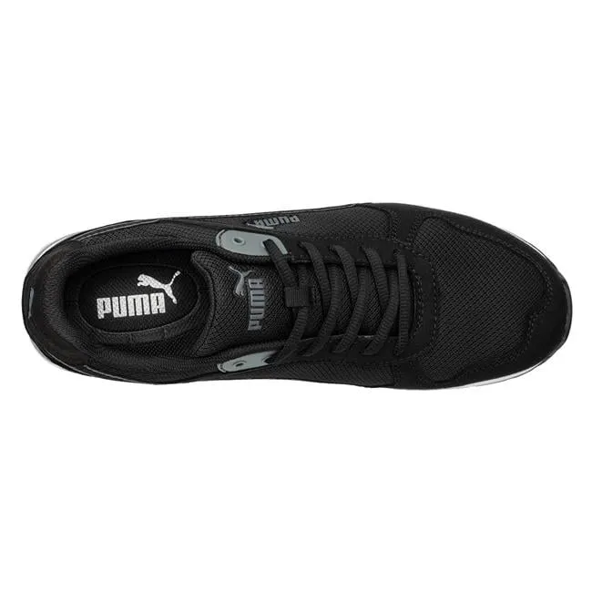 Puma Women's 643195 Frontside Black Grey Low Composite Safety Toe Metal Free Work Shoes