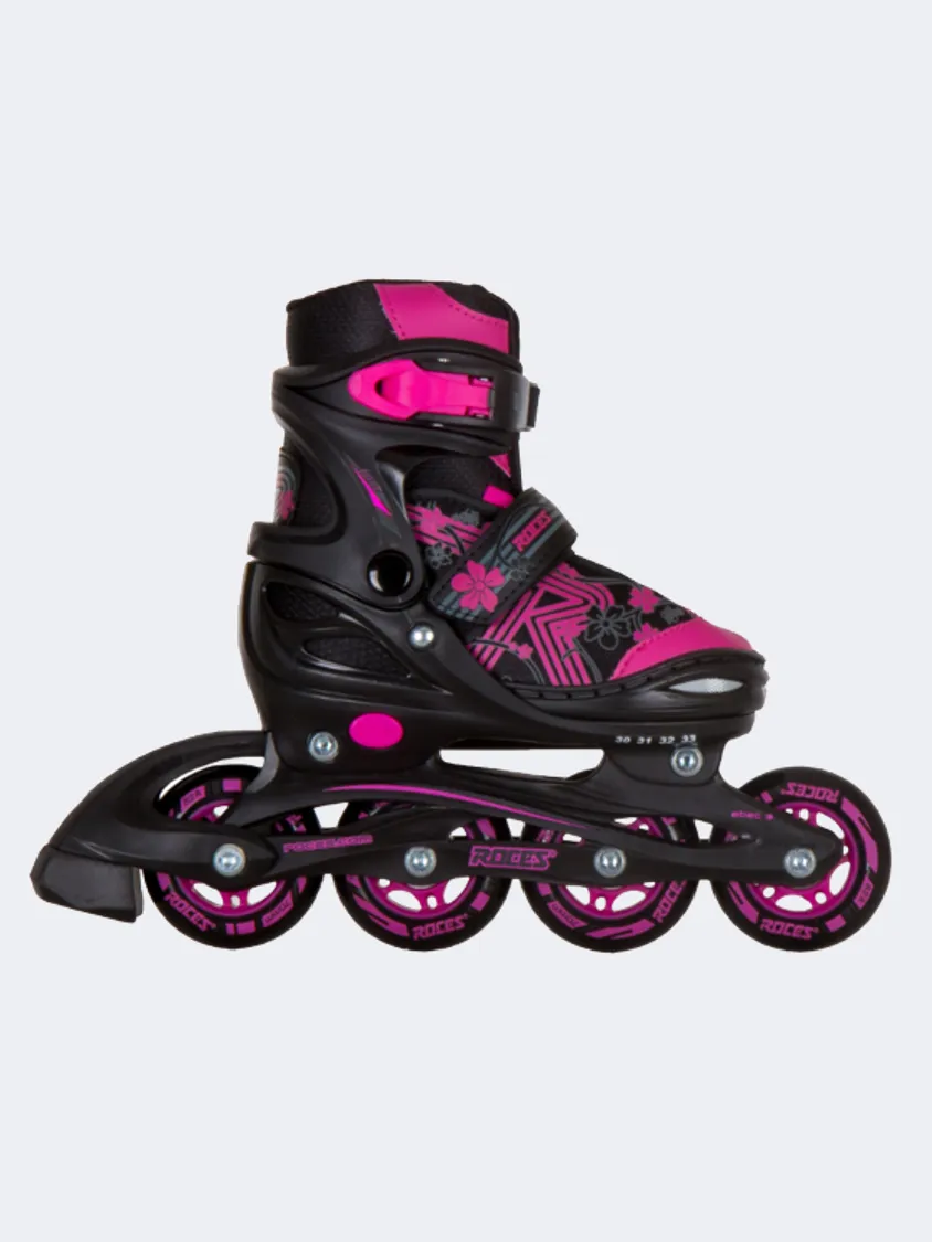 Roces Jokey 3.0 Girl Girls Skating Roller Skates Black/Pink