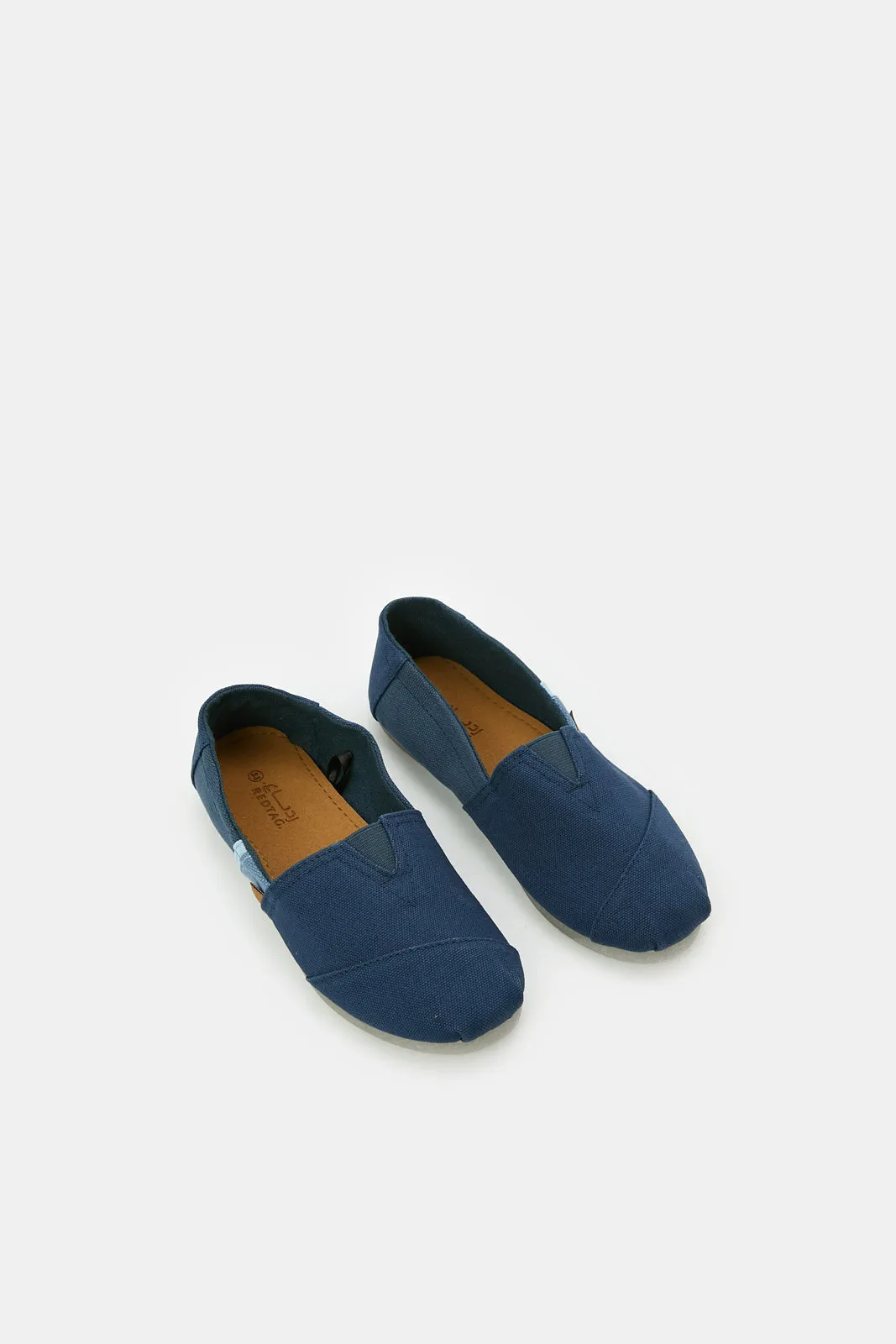 Senior Boys Navy Embellished Slip On