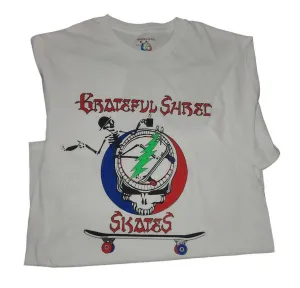 Skate Smoke Coffee Tee -Grateful Shred Skates  White