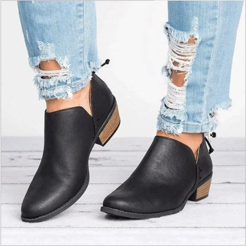 Slip On Casual Ankle Boots