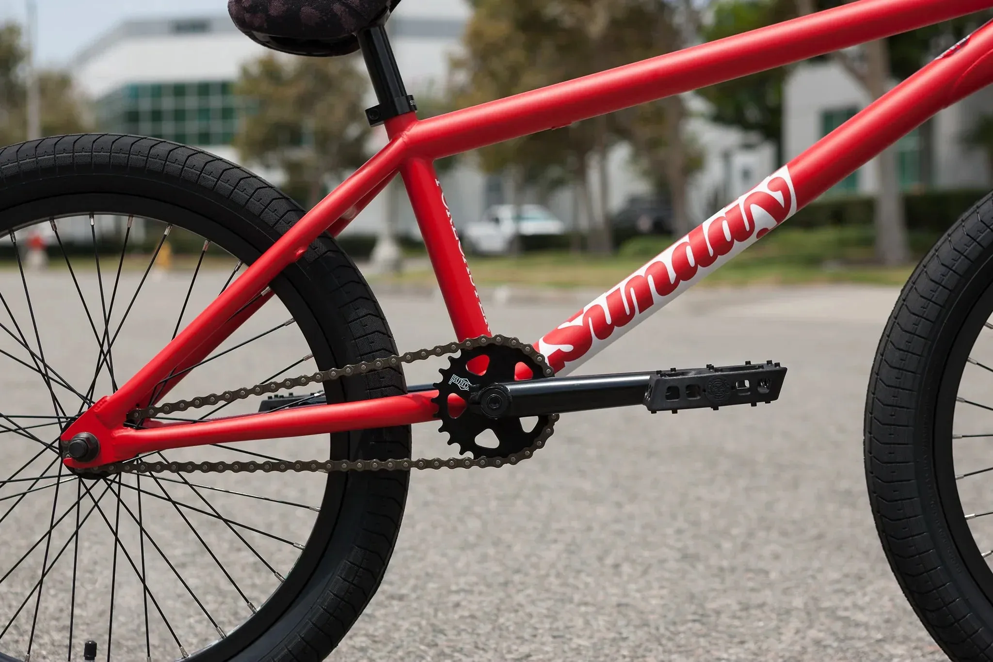 Sunday 2023 Forecaster Brett Silva Signature 20.75″ Complete BMX Bike - Matte Fire Engine Red