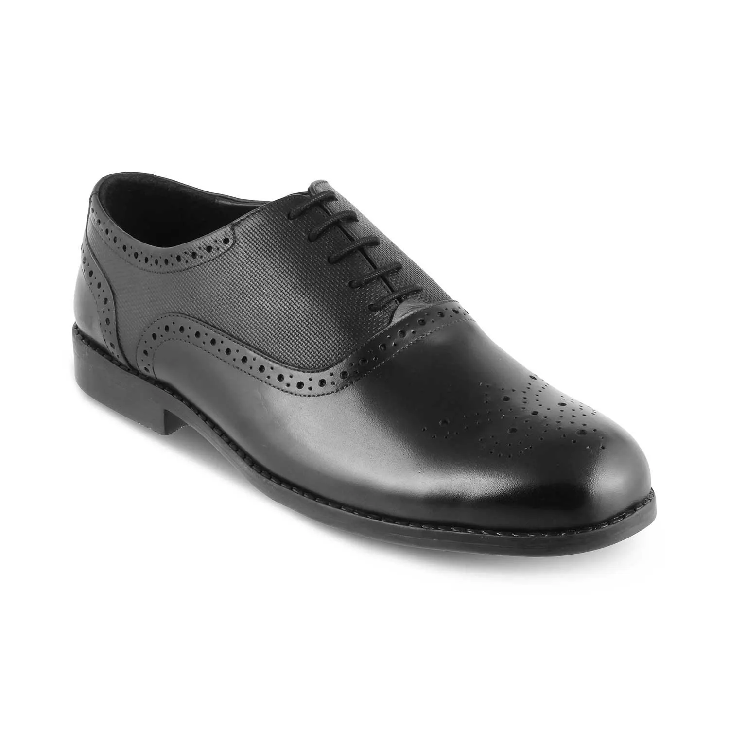 The Cerob Black Men's Oxford Brogue Lace Ups Tresmode