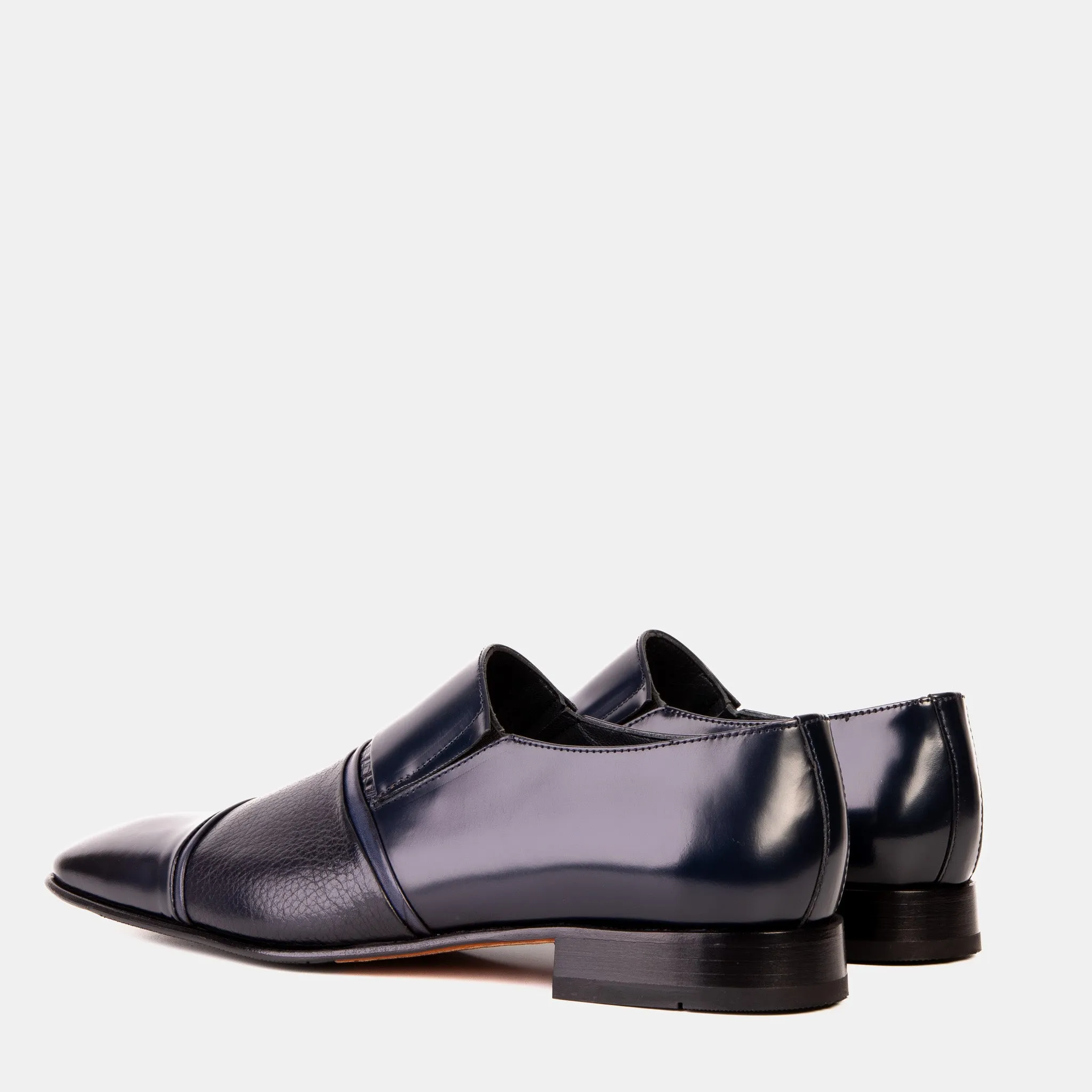 The Everest Navy Leather Cap Toe Dress Loafer Men Shoe