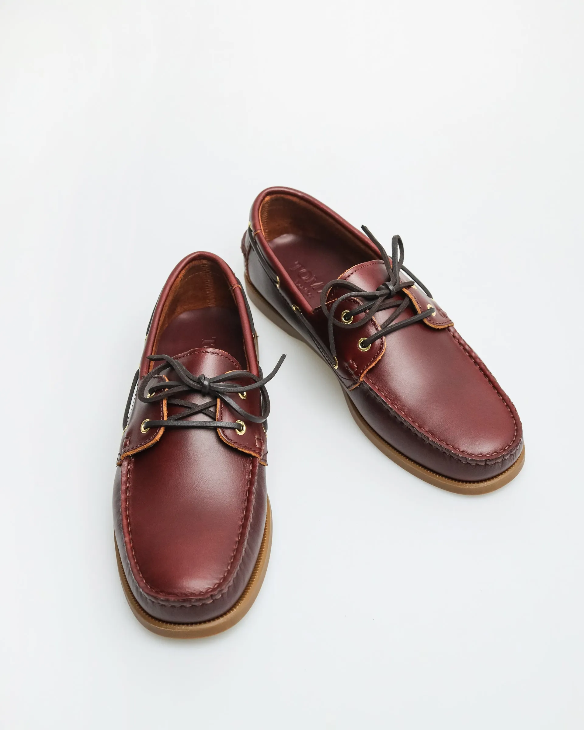 Tomaz C328A Men's Leather Boat Shoes (Wine)