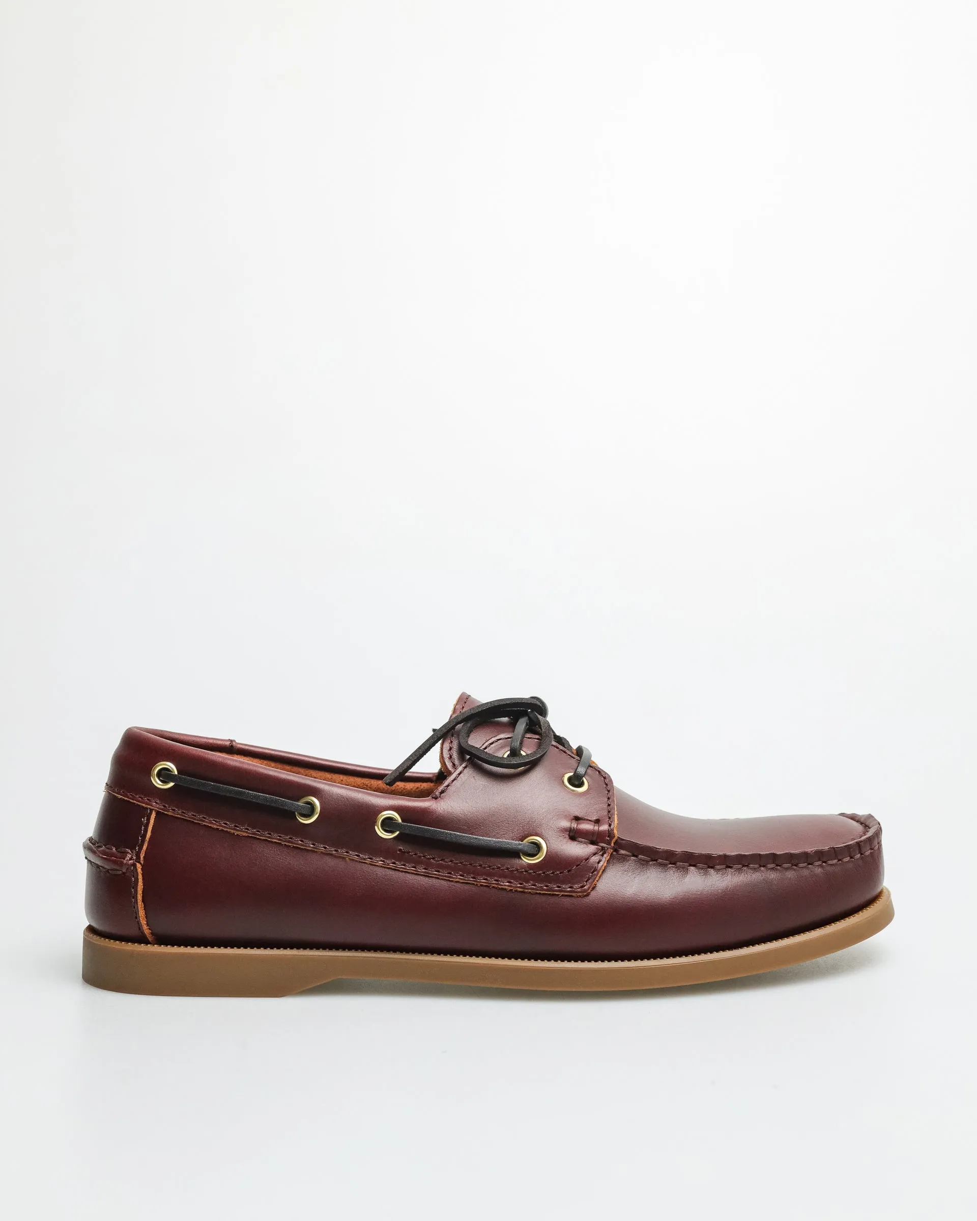 Tomaz C328A Men's Leather Boat Shoes (Wine)