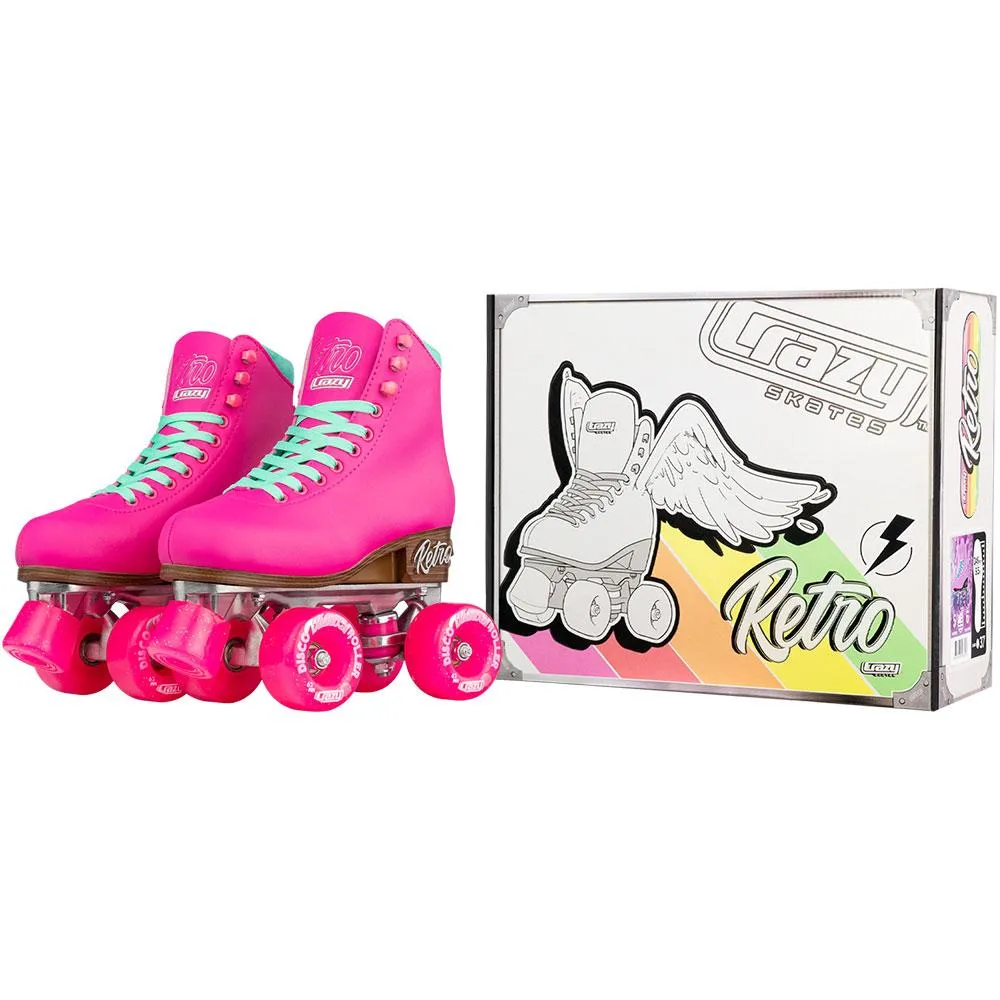 Warehouse Deal | RETRO Pink - Size Adjustable Roller Skates