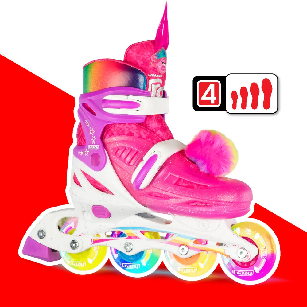 Warehouse Deal | TROLLS - Size Adjustable Inline Skates