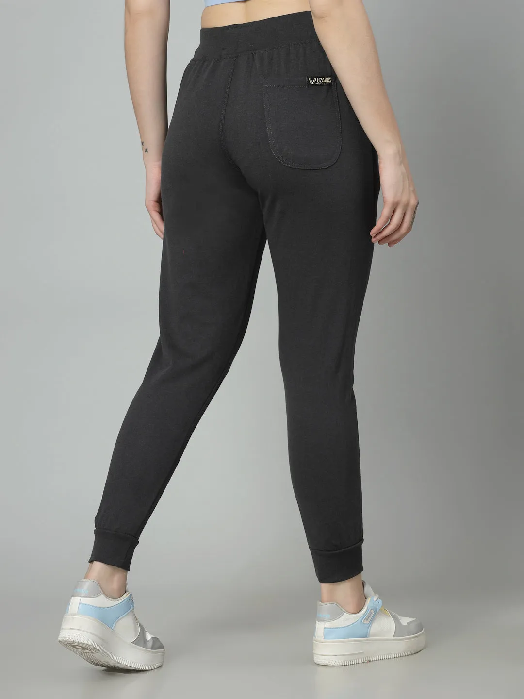 Women's Cotton Regular Fit Joggers Track Pants with 2 Pockets