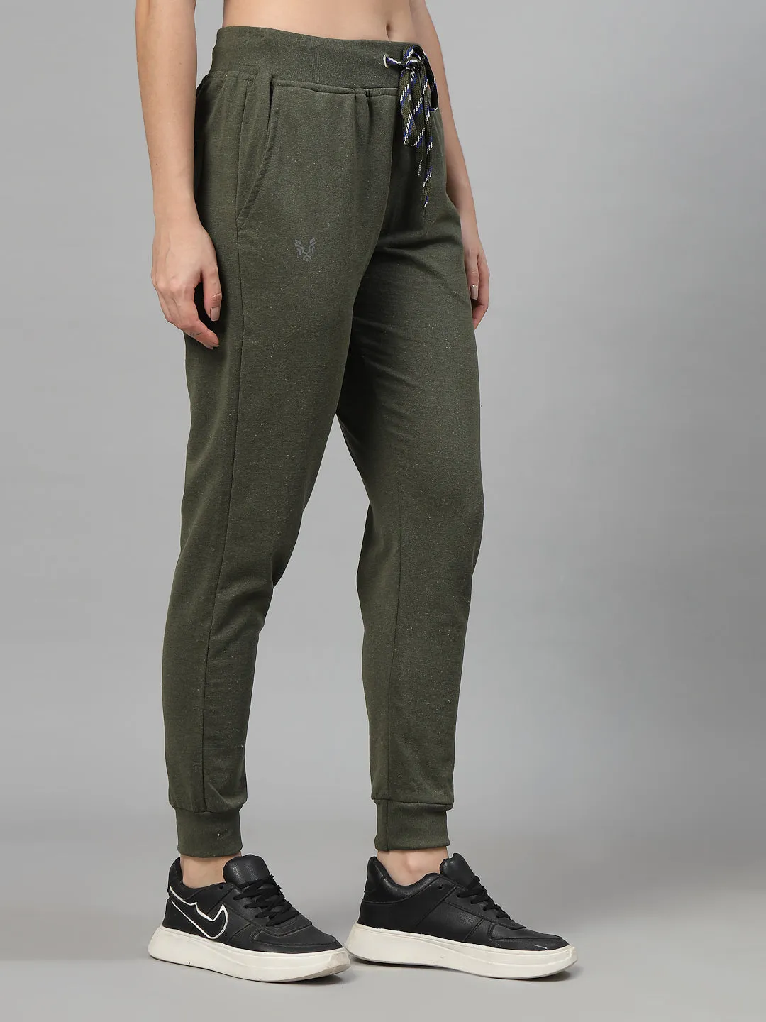 Women's Cotton Regular Fit Joggers Track Pants with 2 Pockets