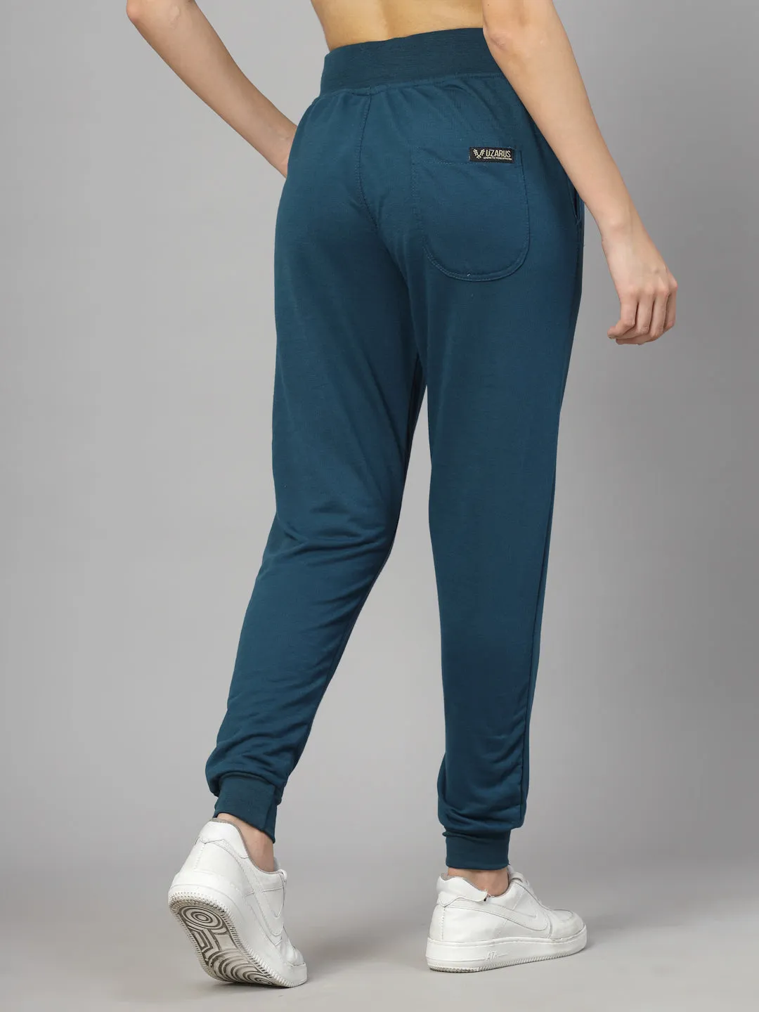 Women's Cotton Regular Fit Joggers Track Pants with 2 Pockets