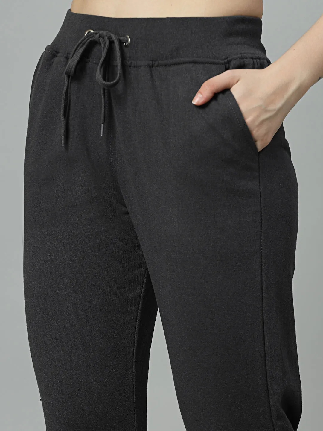 Women's Cotton Regular Fit Joggers Track Pants with 2 Pockets