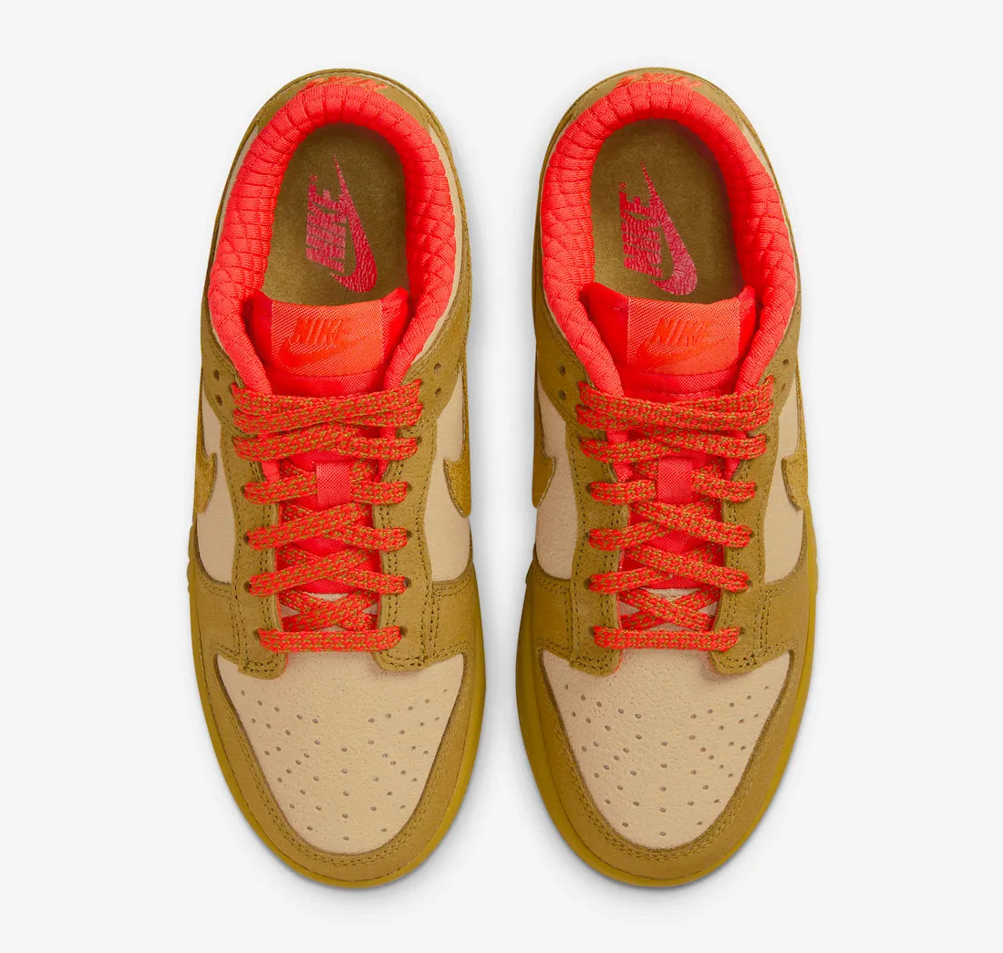 Women's Nike Dunk Low Sesame Bronzine Picante Red FQ8897-252