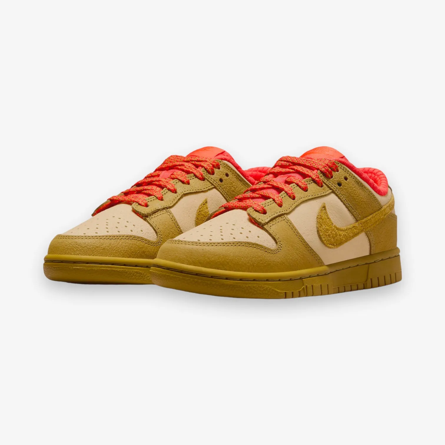 Women's Nike Dunk Low Sesame Bronzine Picante Red FQ8897-252