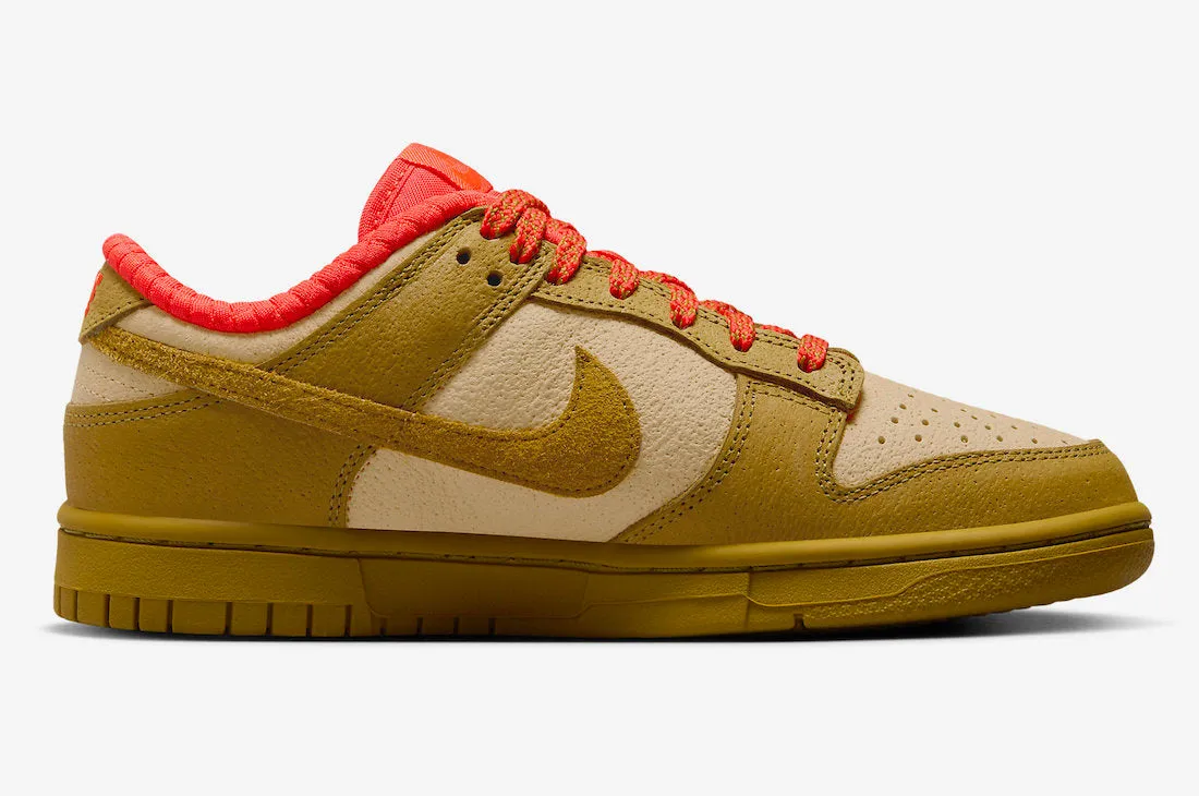 Women's Nike Dunk Low Sesame Bronzine Picante Red FQ8897-252