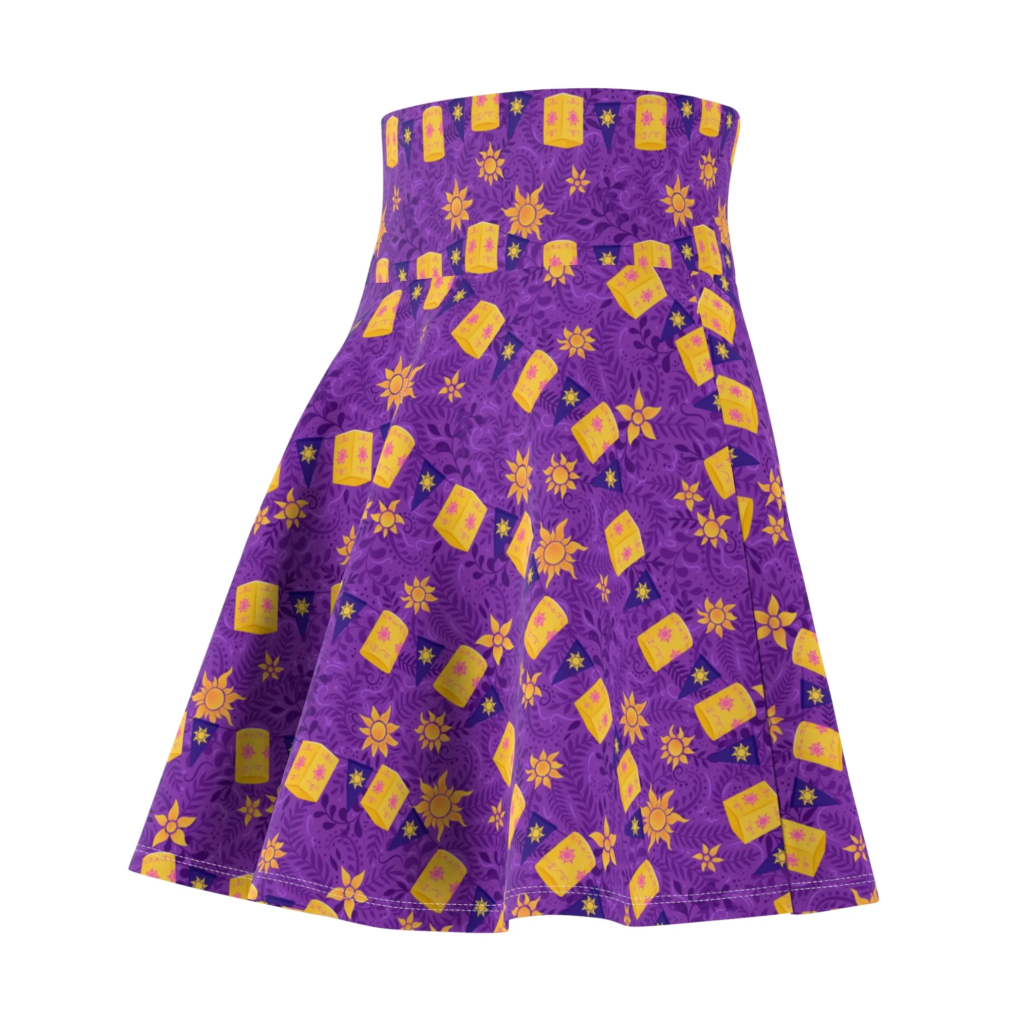 Yellow Lanterns Women's Skater Skirt